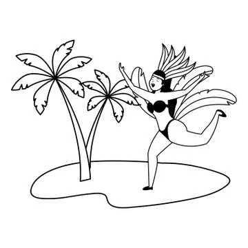 Dancer brazil carnival Stock Illustration