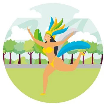 Dancer brazil carnival イラスト素材