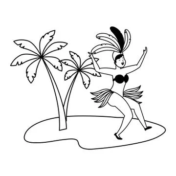 Dancer brazil carnival 스톡 일러스트