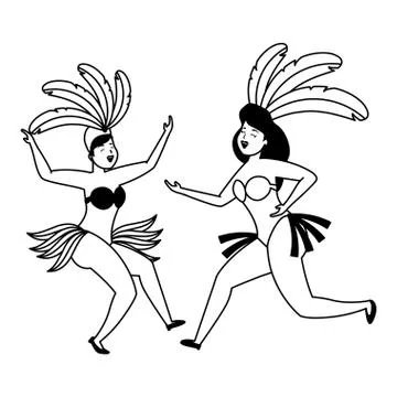 Dancer brazil carnival Illustrazione stock