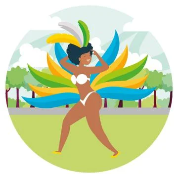 Dancer brazil carnival イラスト素材