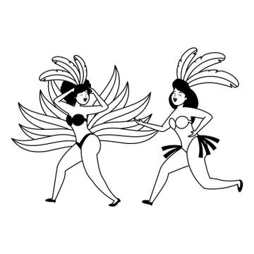 Dancer brazil carnival Stock Illustration