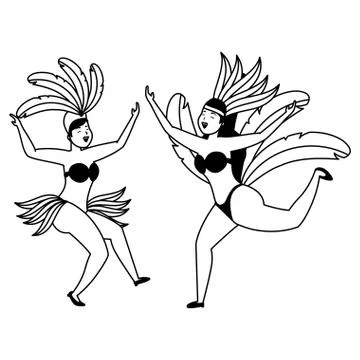 Dancer brazil carnival 스톡 일러스트