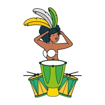 Dancer brazil carnival Illustrazione stock