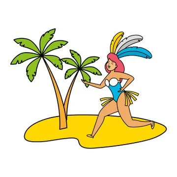 Dancer brazil carnival Illustrazione stock