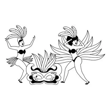 Dancer brazil carnival Illustration