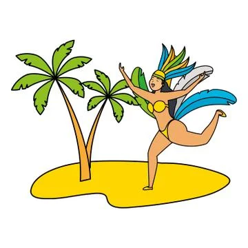 Dancer brazil carnival Stock Illustration