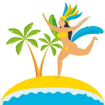 Dancer brazil carnival Illustrazione stock