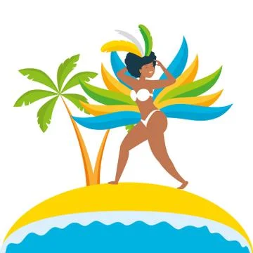 Dancer brazil carnival イラスト素材