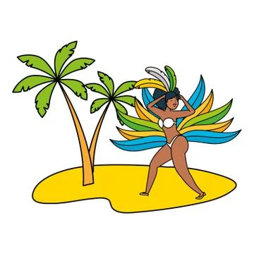 Dancer brazil carnival Illustration