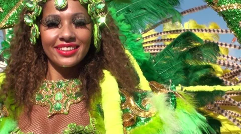Dancer for the Brazilian carnival Stock Footage 53242174