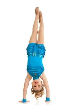 Dancer: dancer does handstand Stock Photos
