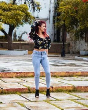 Dancer dancing in a park Stock Photos