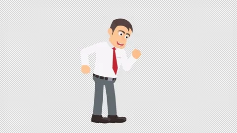 Dancer. Disco, cartoon animation with alpha channel Stock Footage 307196023