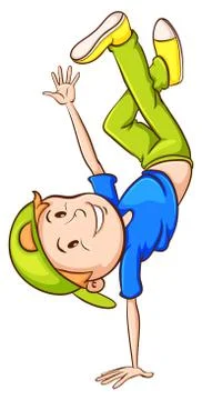A dancer doing a handstand Stock Illustration
