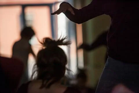 Dancer hand dance performance improvisation Stock Photos