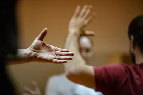Dancer hand, dance performance improvisation Stock Photos
