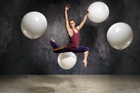 Dancer in the jump Foto stock