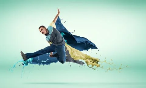 Dancer in jump Stock Photos