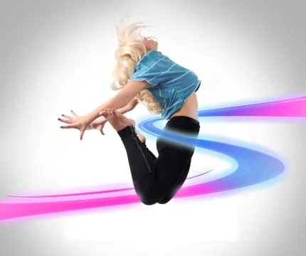 Dancer jumping Stock Photos