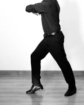 Dancer with latin dance figures Foto stock