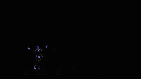 Dancer in LED costume on stage Stock Footage 121166217