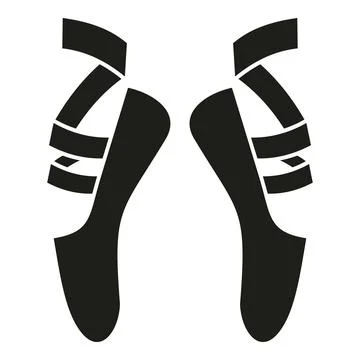 Dancer legs with pointe shoes icon Stock Illustration