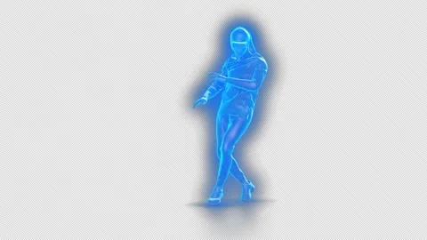 Dancer loop  hologram 17 Second-Prores Alpha Stock Footage 251671647