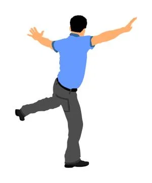 Dancer man play hasapiko vector isolated. Greek Evzone dancing Stock Illustration