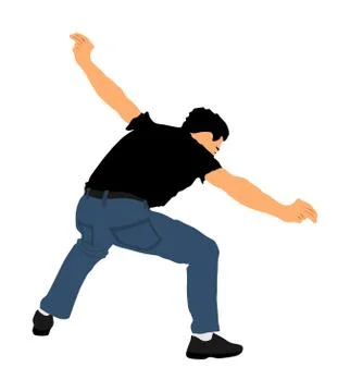 Dancer man play hasapiko vector, Greek folklore. Stock Illustration