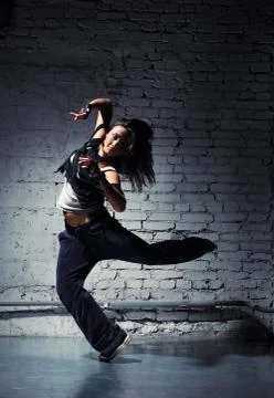 The dancer in motion 스톡 사진