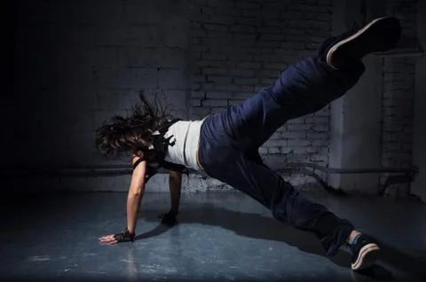 The dancer in motion 스톡 사진