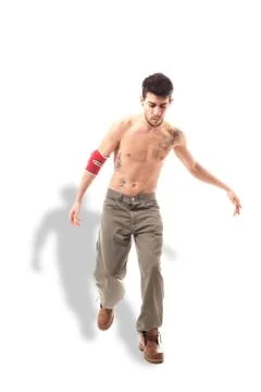 Dancer with naked chest Stock Photos