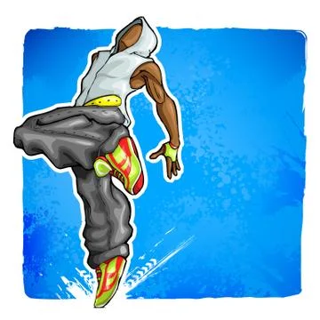 Dancer in Party Poster Stock Illustration