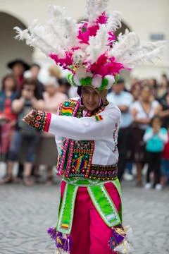 Dancer performing for the carnival opening of Salta, Argentina Stock Photos