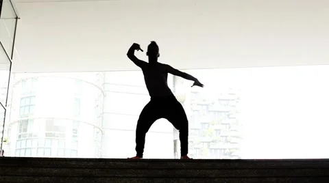 Dancer performing in the city Stock Footage 57274263