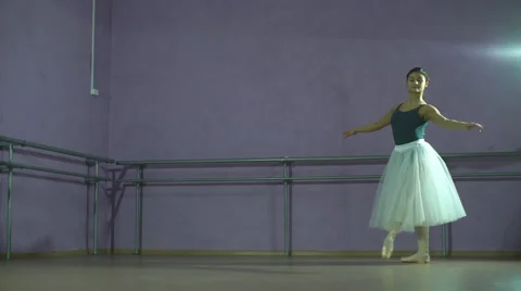 The dancer performs a pirouette Stock Footage 68871400