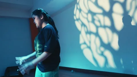 Dancer Performs Towards Audience View During Rehearsal/Audition Stock Footage 265223714