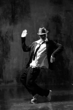 Dancer posing in studio in classic costume style Foto stock