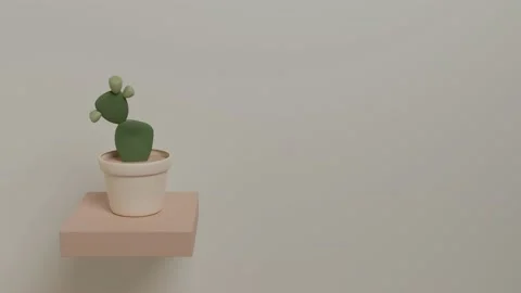 Dancer prickly pear 3D animation 스톡 동영상 131419094