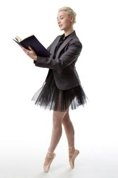 Dancer reading Foto stock