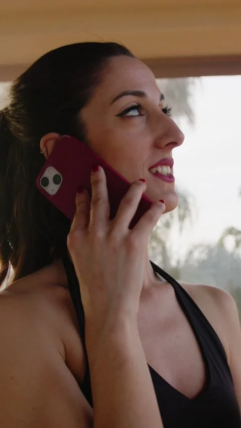 Dancer Receiving A Call And Talking During Training Stock Footage 277166136