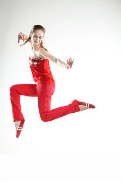 Dancer in red Stock Photos