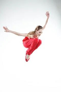 Dancer in red Stock Photos