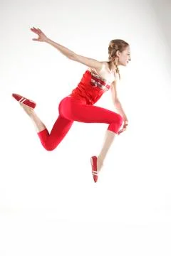 Dancer in red Stock Photos