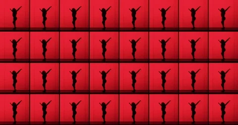 Dancer on scaffold 4k Stock Footage 87747496