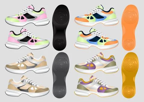 Dancer Shoe Design with Colorways Vector Image for Your Brand Illustrazione stock
