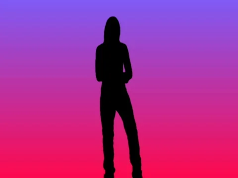 Dancer silhouette redmauve Stockbeeldmateriaal 861005