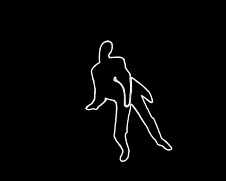 Dancer silouette Stock Footage 948718