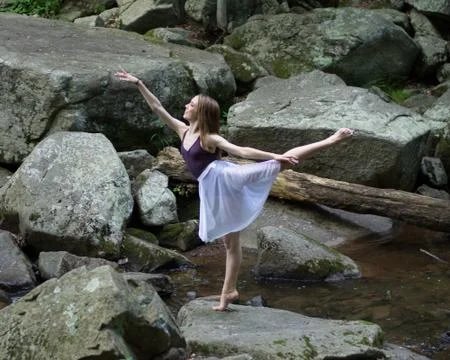 Dancer on a stream 写真素材